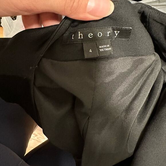 Theory Nabiel C Black Open Suit Cropped Jacket Size 4 - Picture 7 of 9